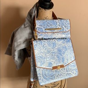 Brahmin handbag with matching checkbook wallet